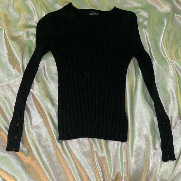 long sleeve black tight top - Picture 2 of 5